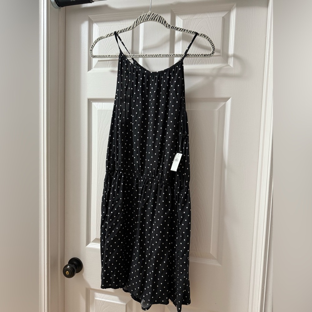 Old Navy Black & White Polka Dot Romper